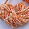 Shop 6mm 8mm Natural Orange Opal Smooth Rondelle Beads
