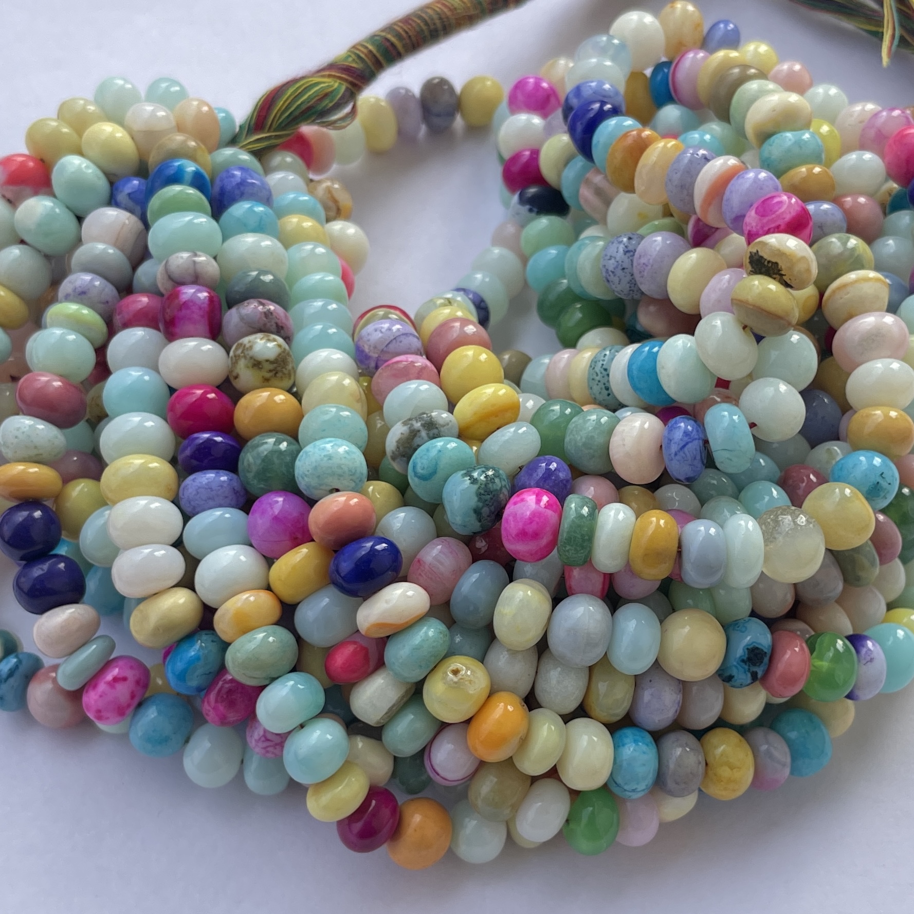 Shop 6mm 8mm Natural Dyed Disco Opal Smooth Rondelle Beads Shop 6mm 8mm Natural Dyed Disco Opal Smooth Rondelle Beads