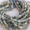 Shop 6mm 8mm Banded Blue Opal Smooth Rondelle Beads