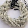 Shop 6mm 8mm Dotted Moonstone Smooth Rondelle Beads