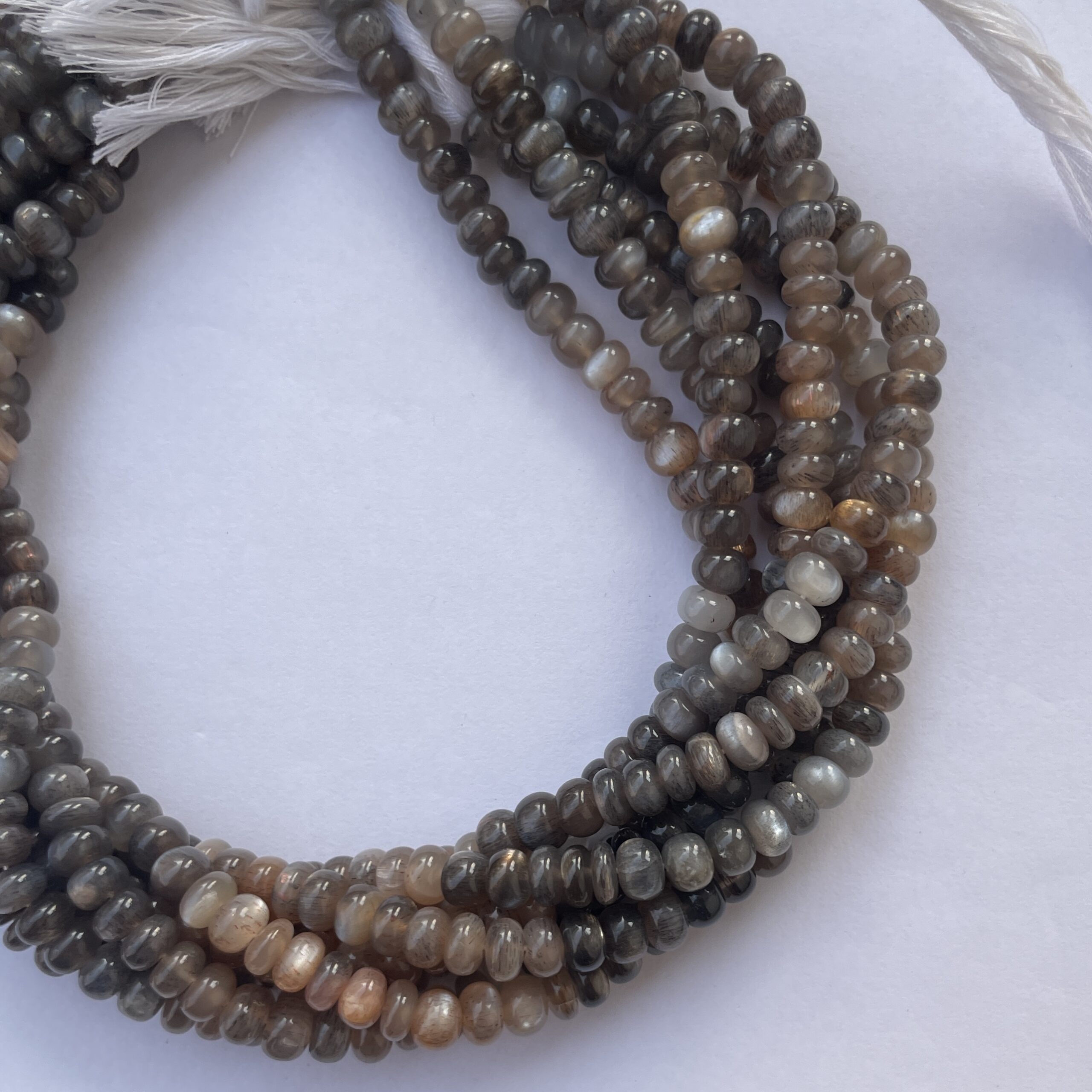 Shop 6mm 8mm Silver Goldenshine Moonstone Rondelle Beads Shop 6mm 8mm Silver Goldenshine Moonstone Rondelle Beads
