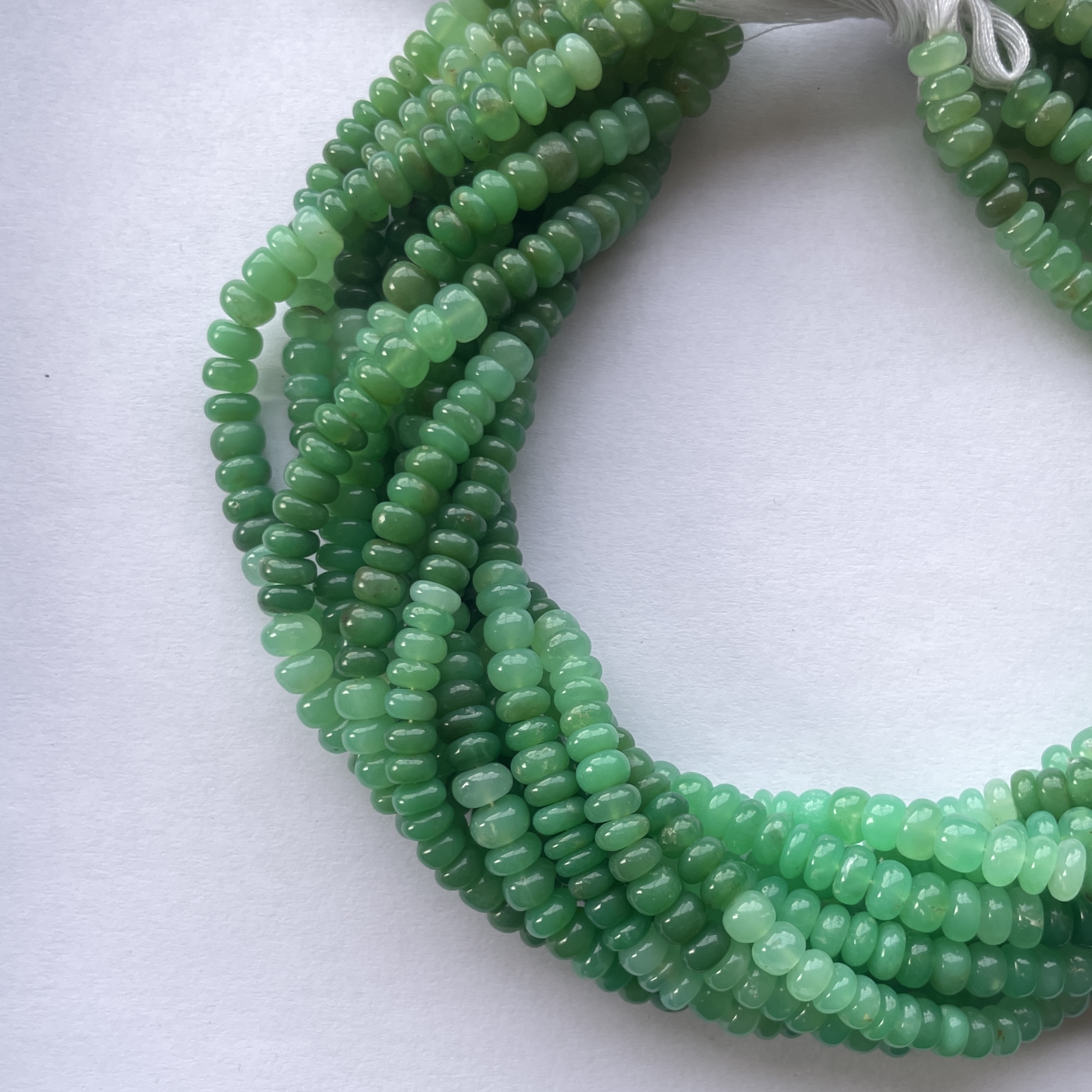 Shop 6mm 8mm Natural Chrysoprase Smooth Rondelle Beads Shop 6mm 8mm Natural Chrysoprase Smooth Rondelle Beads