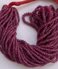 Shop 4mm Natural Ruby Stone Faceted Rondelle Beads Strand